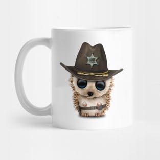Cute Baby Hedgehog Sheriff Mug